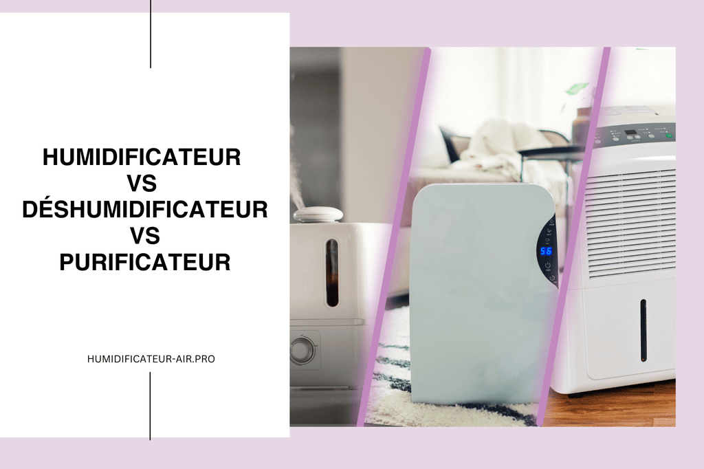 Humidificateur VS Purificateur VS Déshumidificateur